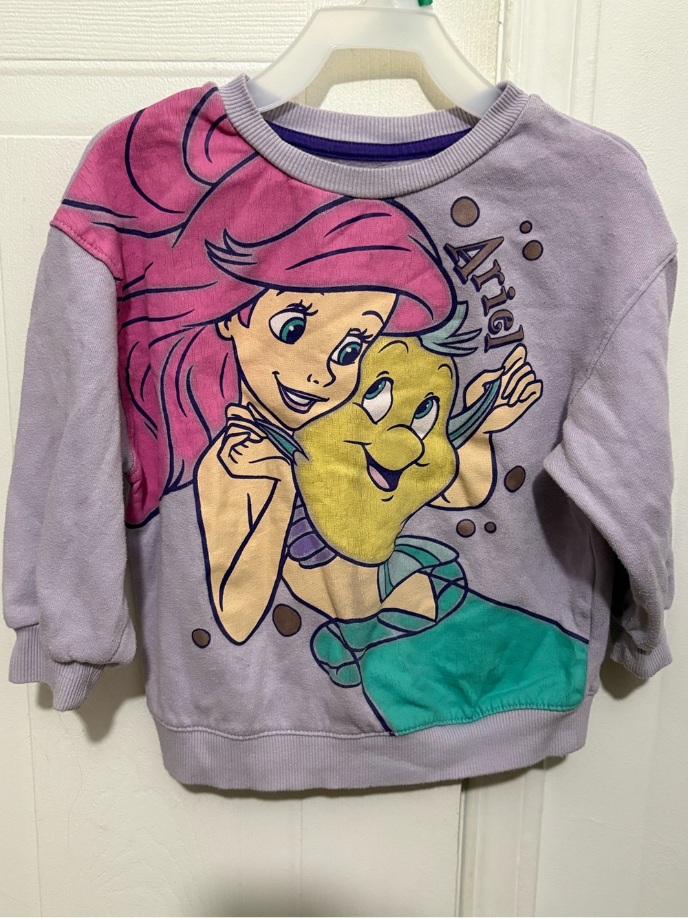 Disney The Little Mermaid Ariel Graphic Sweatshirt - Lavender/Pink 3 years